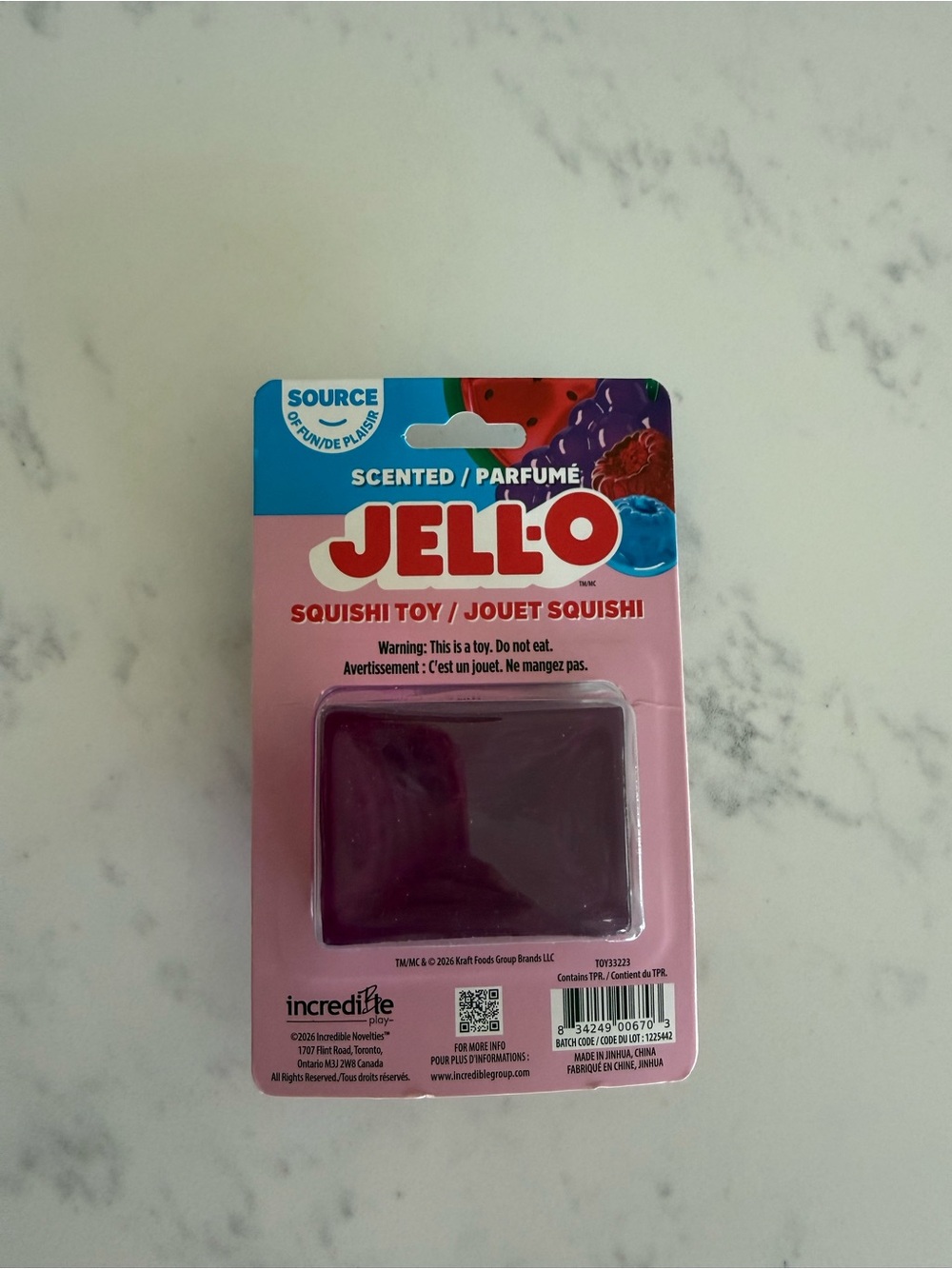JELL-O Scented Squish Toy - Purple